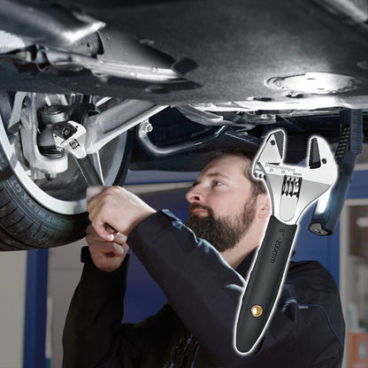 💥Multifunctionele ratelsleutel met brede bek en verstelbare klauw