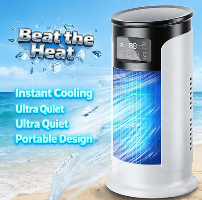 ❄️ Verdampingskoeler 2026 – Compacte USB Tafelventilator met 300 ml Waterreservoir, Timer & Stille Werking | Voor Thuis en Reizen