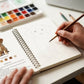 🎨 Aquarelwerkboek Voor Beginners Met 24 Kleuren – Stap-Voor-Stap Leer Aquarelleren, Perfect Voor Creatieve Beginners!