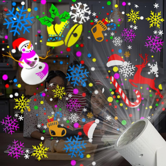 🎅 Exclusief Sinterklaasvoordeel!50% KORTING✨ Magische Kerst LED Projectielamp – 16 Patronen, USB-Voedings & HD Projectie (Kerstsfeer in Elke Kamer, Binnen & Draagbaar!)