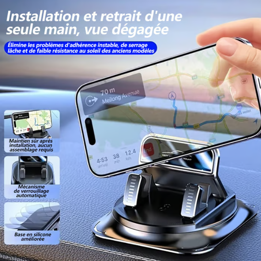 🚗 Autotelefoonhouder – 360° draaibaar 🔄 + volledig instelbare hoek, geschikt voor alle telefoons💫, absoluut stabiel, zelfs op hobbelige bergwegen! 📱🌀
