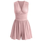 Mouwloze jumpsuit met V-hals en geplooide taille voor dames