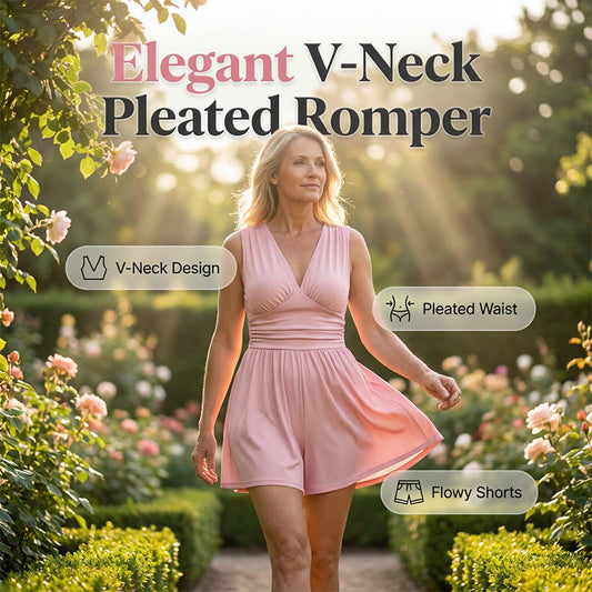 Mouwloze jumpsuit met V-hals en geplooide taille voor dames