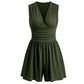 Mouwloze jumpsuit met V-hals en geplooide taille voor dames