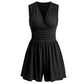 Mouwloze jumpsuit met V-hals en geplooide taille voor dames