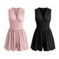 Mouwloze jumpsuit met V-hals en geplooide taille voor dames